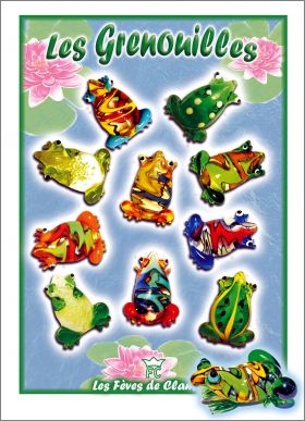 Les Grenouilles - 10 F�ves en verre Clamecy Colas - 2015