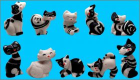 Chats noirs et blancs  - 10 F�ves brillantes - Prime 2015