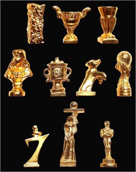 Troph�es des vainqueurs - 10 f�ves M�tal Dor� - Alcara 2003