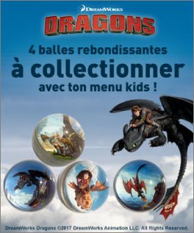 Dragons - 4 Balles rebondissantes - Buffalo Grill - 2017