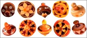 Toupies en marqueterie - 10 F�ves brillantes - Prime - 2015