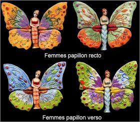 Femmes Papillon recto verso 10 F�ves brillantes Prime  2009