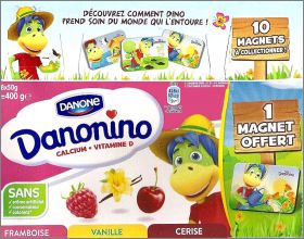 Dino prend soin du monde - 10 Magnets Danonino - Danone 2017