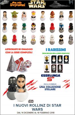 Star Wars 24 Figurines Rollinz 2.0 - Esselunga - 2017 Italie