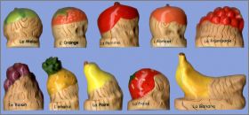 Fruit�s en bois - 10 f�ves "mat et �mail" - Alcara - 2010.