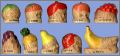Fruit�s en bois - 10 f�ves "mat et �mail" - Alcara - 2010.
