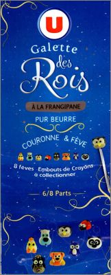 T�tes d'Animaux - 8 F�ves Embouts de Crayons - Super U 2018