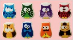 Chouettes - 8 f�ves brillantes - Auchan - 2018