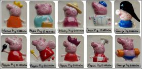 La Famille Peppa Pig - 10 f�ves plates - Sainte Lucie - 2017