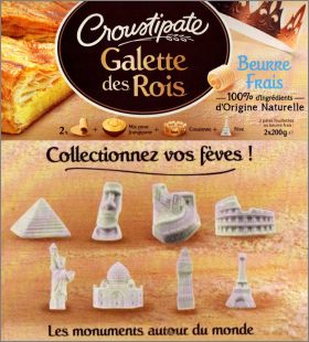 Les monuments autour du monde F�ves biscuit Croustipate 2018