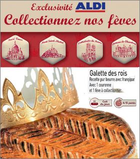 Monuments de France - 4 F�ves Hexagonales Artfun Aldi - 2018