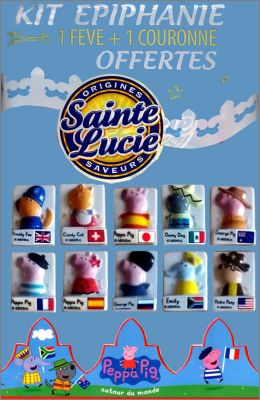 Peppa Pig autour du monde 10 F�ves plates Sainte Lucie 2018