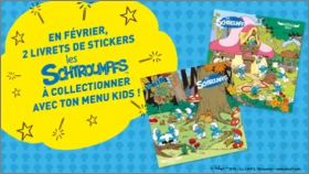 Schtroumpfs - 2 Livrets stickers - Buffalo Grill - 2018