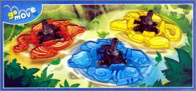 Toupies Animaux - Kinder Gomove - FS163A � FS165A - 2017