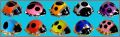 Coccinelles Porte Bonheur - 10 F�ves (Dor� et Argent�) 2016
