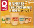 Emoji - 6 verres � collectionner avec le menu XL Quick 2018