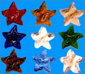 �toiles de verre 9 F�ves de couleur Alcara Epi folie - 2008