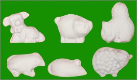 Les Petits Animaux Blancs 6 F�ves blanc Mat - Arguydal 2008