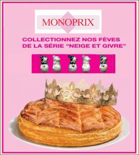Neige et givre - 5 F�ves Brillantes et Mates - Monoprix 2015