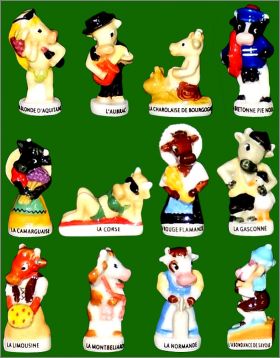 Vaches r�gionales - 12 F�ves brillantes - 2017