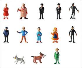 Tintin et le Lac aux Requins - 13 figurines - ESSO - 1973