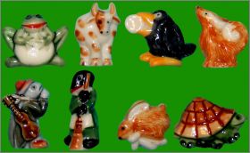 Fables de la Fontaine 8 F�ves plates Brillantes Alcara 1993