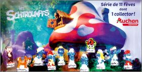 Les Schtroumpfs (Peyo) 10 F�ves Brillantes - Auchan - 2019
