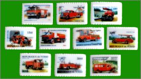 Les Timbres Camions de Pompiers - 10 F�ves Royal Ceram 2011