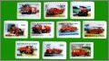 Les Timbres Camions de Pompiers - 10 F�ves Royal Ceram 2011