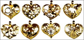 Un Coeur en Or - 8 F�ves m�tal dor� - Prime - 2019