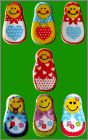 Poup�es russes Smiley - 7 f�ves plates - G�ant Casino - 2018
