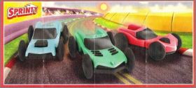 Voitures de course - Kinder Sprinty - DV001, DV003 et DV004