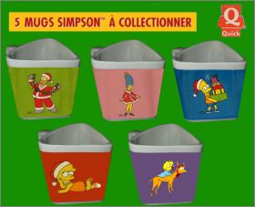 Les Simpson - 5 mugs (triangle) No�l -  Quick - 2011