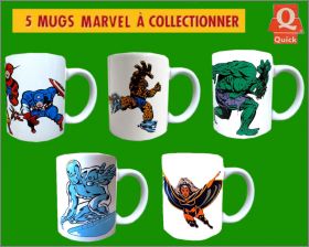 Marvel Comics - 5 mugs � collectionner - Quick 2009