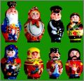 Poup�es  Matriochka - 8 f�ves Brillantes - Prime - 2002