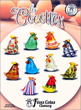 Les Cocottes - 10 F�ves en verre Clamecy Colas - 2019