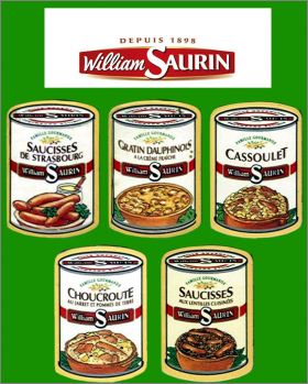 Botes de conserve - 5 Magnets -  William Saurin - 1990