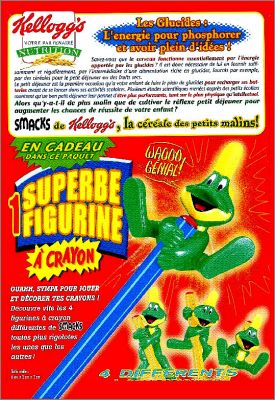 Smacks - 4 figurines embouts � crayon - Kellogg's - 1998
