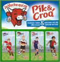 Football Pik & Croq 4 magnets La Vache qui rit 2012 Belgique