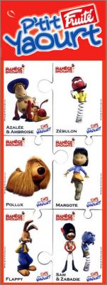Mange Enchant - 6 Magnets puzzle P'tit Yaourt Fruit 2005