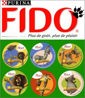 Madagascar - 6 Magnets Fido (Purina) 2005