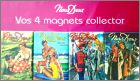 Planche avec les 4 magnets