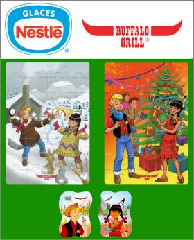 2 magnets puzzles & 2 magnets  - Buffalo Grill - Nestl 2005