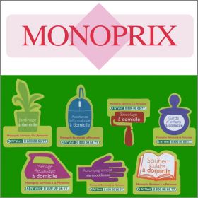 Services � la personne - 7 magnets - Monoprix - 2008