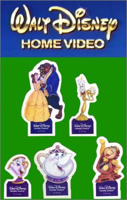 La Belle et la Bte - 5 magnets Walt Disney Home Video 1995