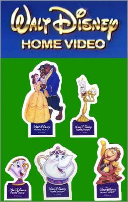 La Belle et la B�te - 5 magnets Walt Disney Home Video 1995