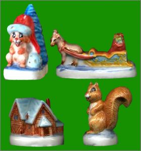 Miniatures No�l - 4 Maxi f�ves - Prime - Lebhar - 1997