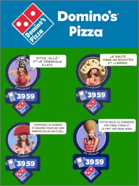 Noms de Pizzas - 4 Magnets  - Domino's Pizza - 2011