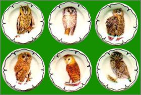 Les Chouettes (Assiettes) 6 F�ves Brillantes - 2001
