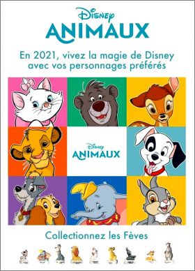 Animaux Disney - 9 Fèves brillantes - Arguydal - 2021 Dessins